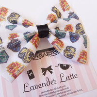 Hogwarts House Crests Hair Bow Hair Clip Slytherin Gryffindor Ravenclaw Hufflepuff - Thumbnail 1