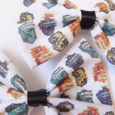 Hogwarts house crests hair bow hair clip slytherin gryffindor ravenclaw hufflepuff - Thumbnail 3