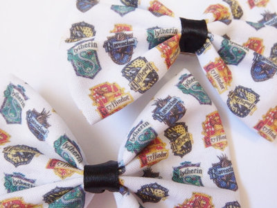 Hogwarts House Crests Hair Bow Hair Clip Slytherin Gryffindor Ravenclaw Hufflepuff