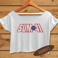 rock band shirt women crop top alternative metal tee sum41 - Thumbnail 1
