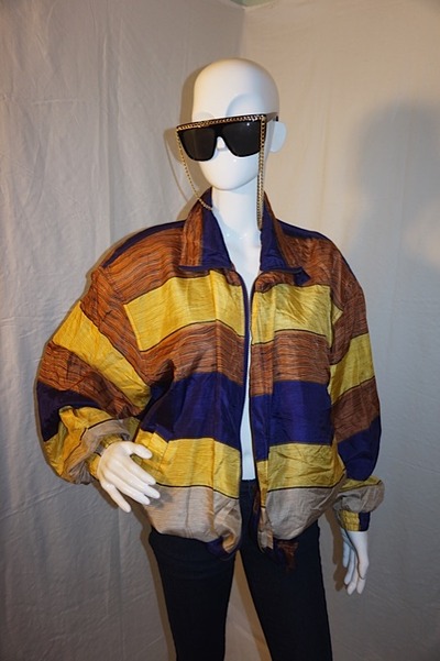Vintage purple/ yellow bomber, size 1x