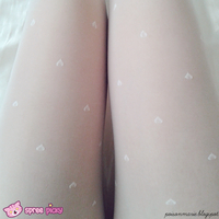 Dreaming Beige Heart/Bows Silk Tights SP130297 - Thumbnail 1