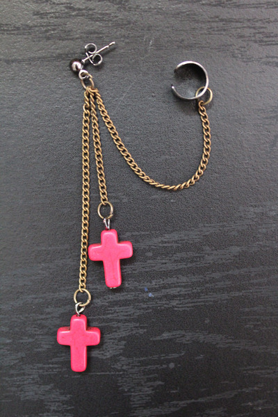 Cross Cuff Earrings