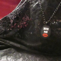 “Bite Me” Vampire Cameo Necklace - Thumbnail 2