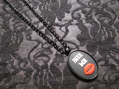 “Bite Me” Vampire Cameo Necklace