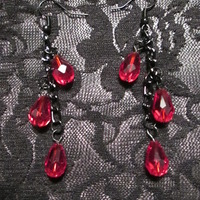 “Bite Me” Vampire Necklace and Earrings Set - Thumbnail 2