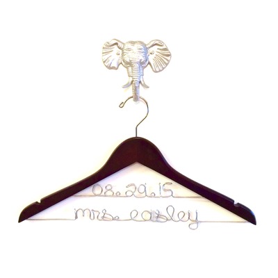 Personalized 2 Line Walnut Hanger