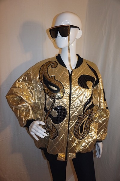 Vintage southern stitches metallic gold jacket, size 1x