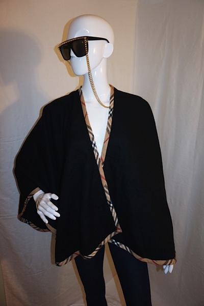 Vintage v fraas black burberry inspired throw, 1 size fits all