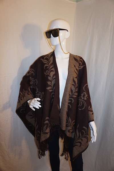 Vintage brown/tan throw, one size fits all
