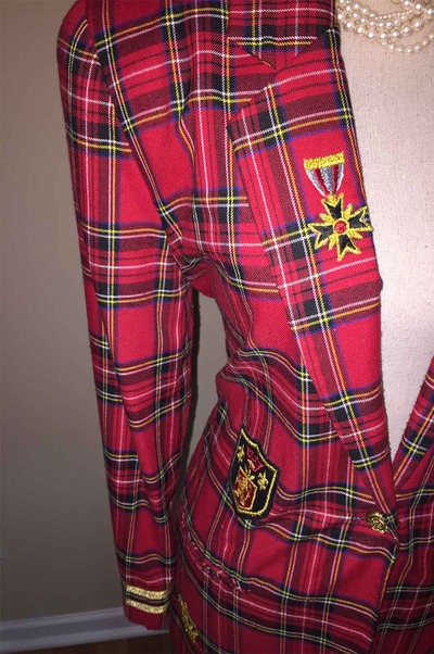 Size S (fits like M) Vintage Red Plaid Blazer