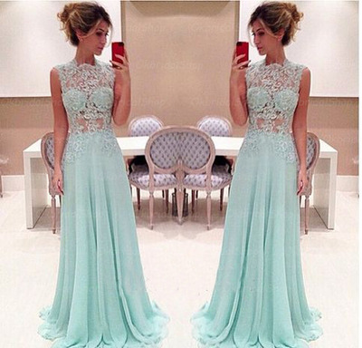 blue prom dress, long prom dress, cheap prom dress, 2018 prom dresses, lace prom dress, BD14119