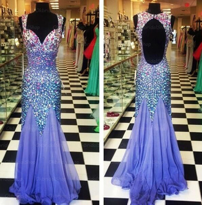 purple prom dress, long prom dress, mermaid prom dress, backless prom dress, evening prom dress, BD14177
