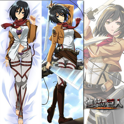 Brand New Mikasa Ackerman - Attack on Titan Dakimakura Hugging Body Pillow Case Anime AT1