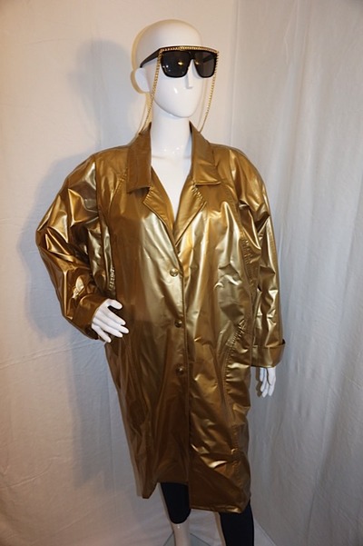 Vintage wippette gold raincoat, size 2x-3x