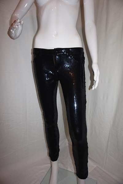 Vintage blank nyc black sequins pants, size s