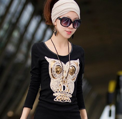 Owl Print Punk Sexy Top