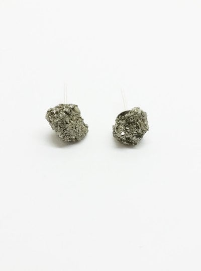 Raw Pyrite Earrings