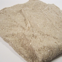 Delicate Nude/Pale Pink Lace Dress - Thumbnail 2