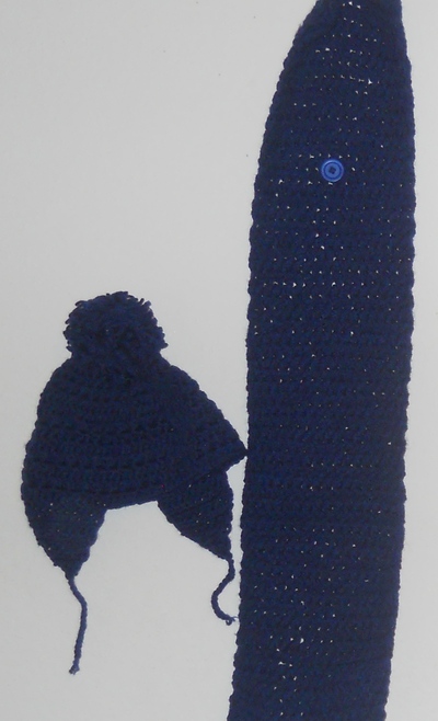 Crochet Baby Toboggan with Puffball with Scarf