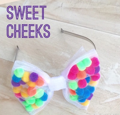 Sweet Cheeks Pom Pom Bow