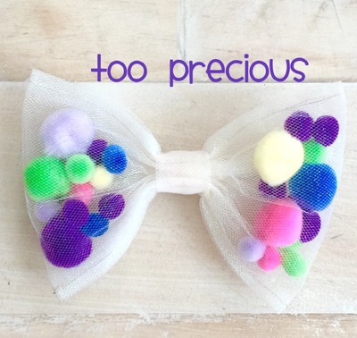 Too Precious Pom Pom Bow
