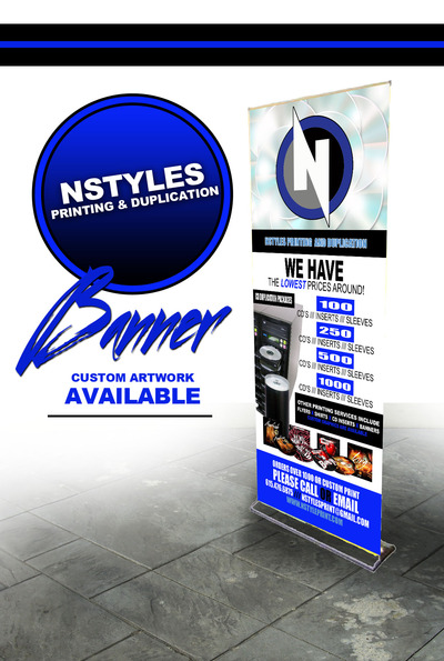 Medium X Banner Stand 32" x 72" with Vinyl Print
