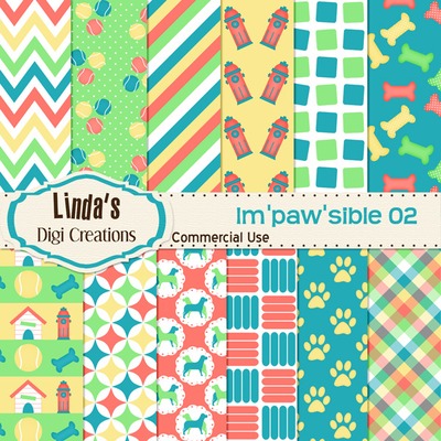 Im'paw'sible 02 (Digital Paper Pack)