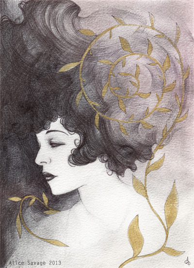 "Moonstone" original painting by Alice Savage