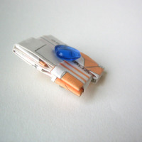 Blue & Orange Origami Pin - Eco & Colorful - Thumbnail 2
