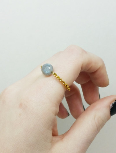 Labradorite Chain Ring