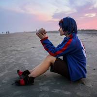 Short No-Brand Blue Wig - Thumbnail 3