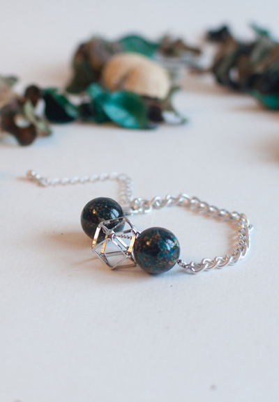 Japanese Bead Metal Silver Bracelet BL0808