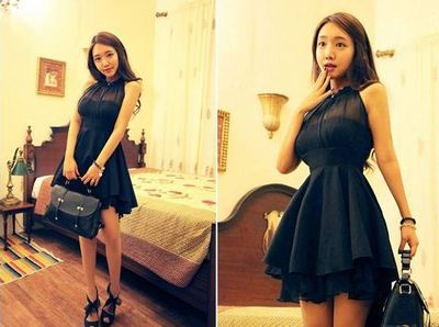 Vestido FiestaProm Dress ,black prom dress,short prom dress,PD3800107