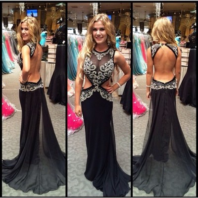 sexy prom dress, black prom dress, chiffon prom dress, cheap prom dress, prom dress 2016,PD380096