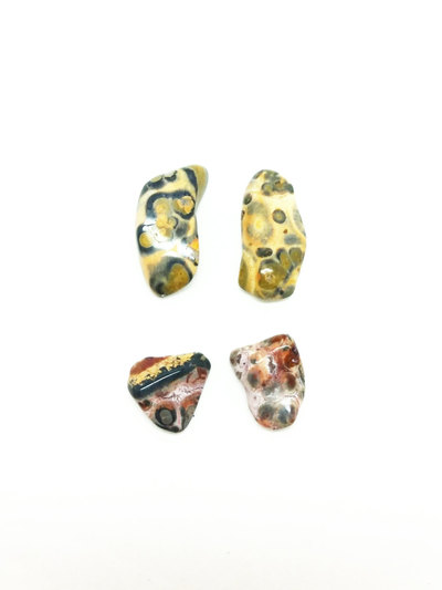 Leopard Jasper Stud Earrings