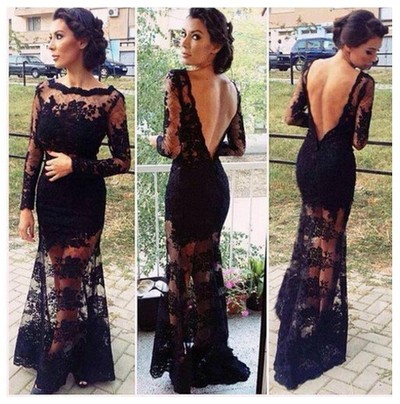 Black Lace Dress, Long prom dresses, Cute Prom dresses, Sexy Prom Dress, Online Prom Dress,PD380054