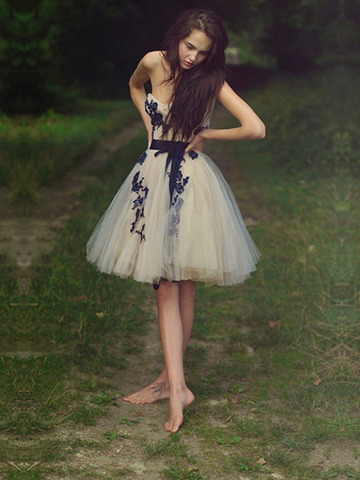 Short prom dress, cute prom dress, chiffon prom dress, Sweetheart Mini Prom Dress ,PD380039