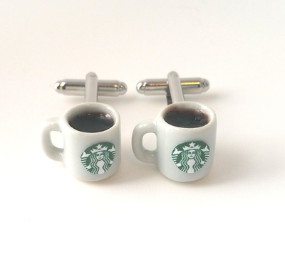 Kawaii Miniature Starbucks Coffee Cufflinks