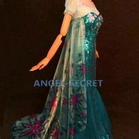 J919 FROZEN FEVER ELSA green dress whole set - Thumbnail 3