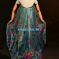 J919 FROZEN FEVER ELSA green dress whole set - Thumbnail 4
