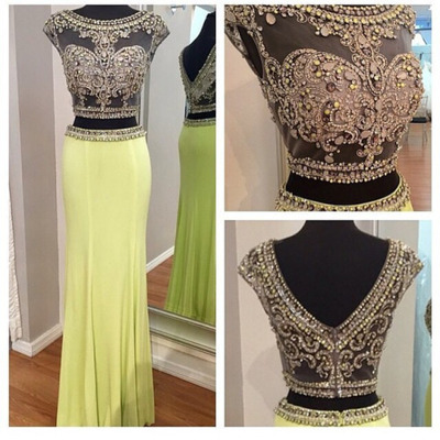 sexy 2 piece prom dresses, long prom dress, sequins prom dress, cheap prom dress, prom dress 2015, 15032002