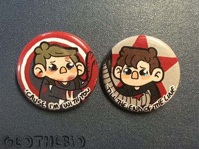 Cap & Bucky Matching Pins
