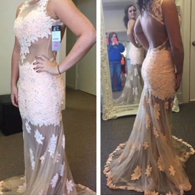 White lace prom dresses, chiffon prom dress, chiffon prom dress, sexy prom dress, prom dress 2015, Online prom dress, long prom dress, 15032313