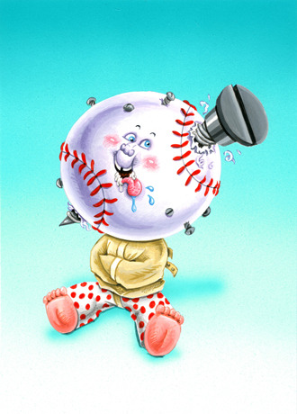 Mascot - Screwball SAUL Final Art - Garbage Pail Kids 2015 Series 1