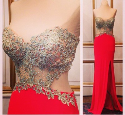 Charming Prom Dress,Appliques Prom Dress,Mermaid Prom Dress,Chiffon Prom Dress,Strapless Prom Dress,15032633