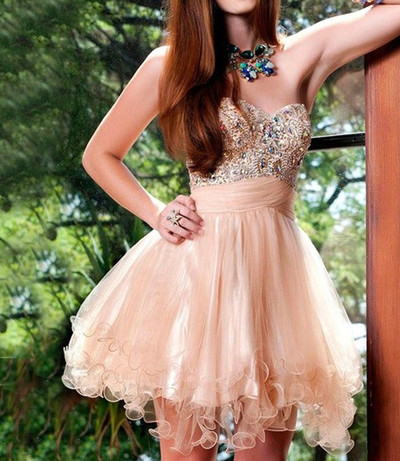 Fashion Graduation Dress,Sequined Graduation Dress,A-Line Graduation Dress,Tulle Graduation Dress,15032706