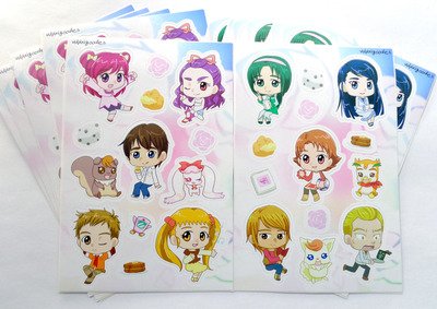 Yes! PreCure 5 GoGo! sticker sheets