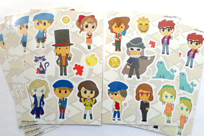 Professor Layton sticker sheets