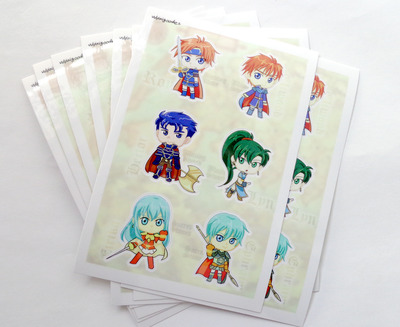 Fire Emblem GBA Lords sticker sheet